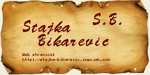 Stajka Bikarević vizit kartica